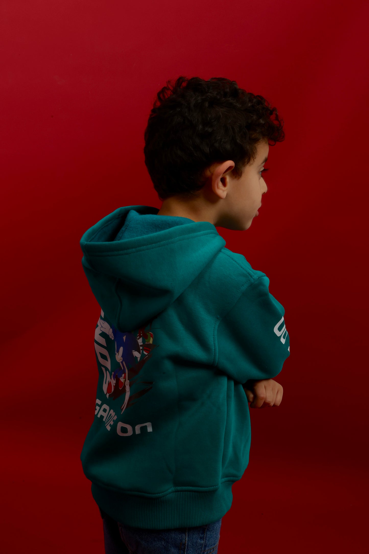 printed sonic hoodie