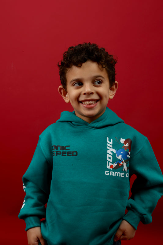 printed sonic hoodie