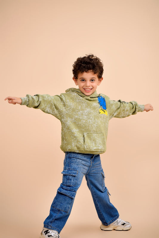 Kids’ Yellow Graphic Hoodie