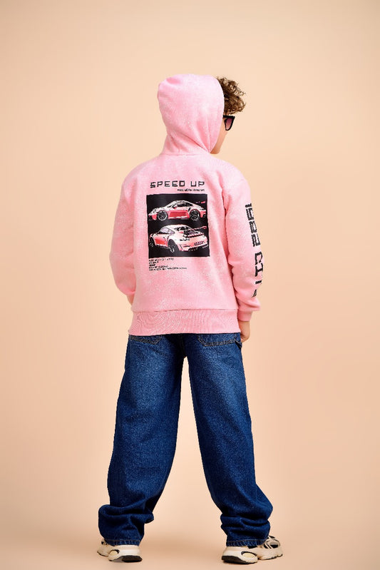 kids’ Pink “Speed Up” Graphic Sweatshirt