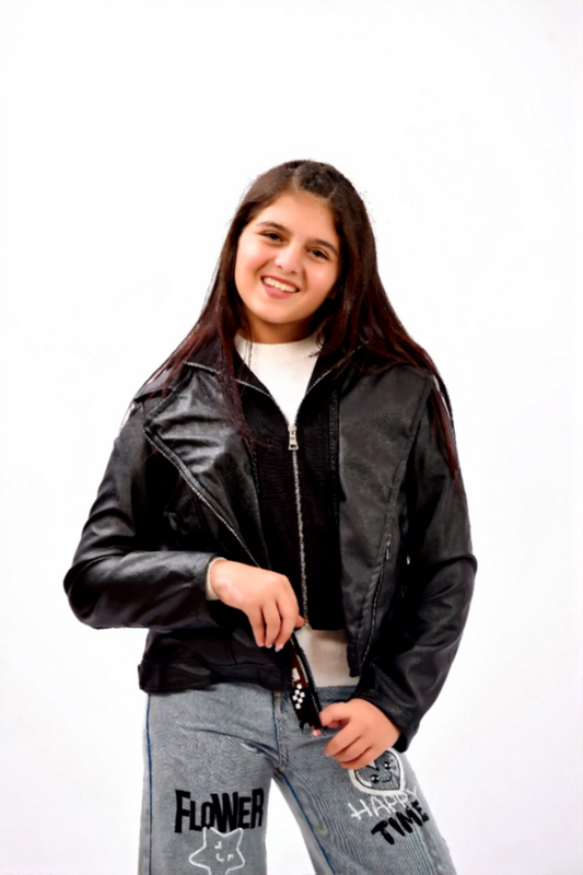 cut and front zip closure jacket