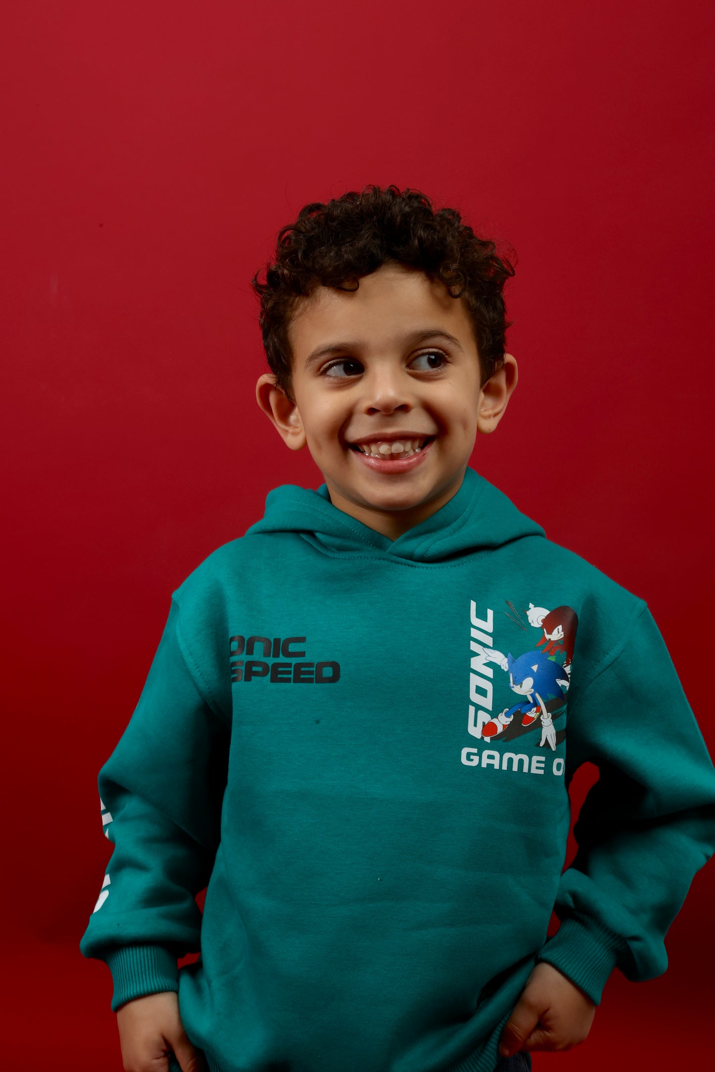 printed sonic hoodie