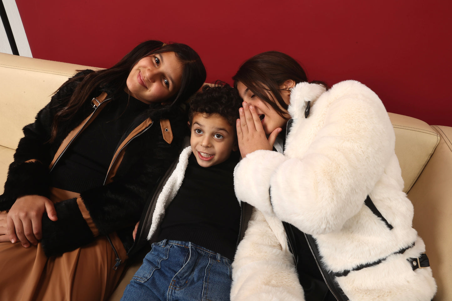 fur jacket with skirt