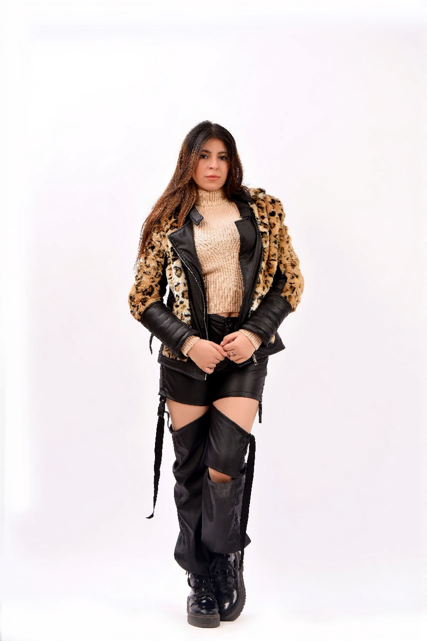 cut-outs and a layered shorts with attached lower pant legs