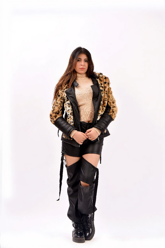 cut-outs and a layered shorts with attached lower pant legs