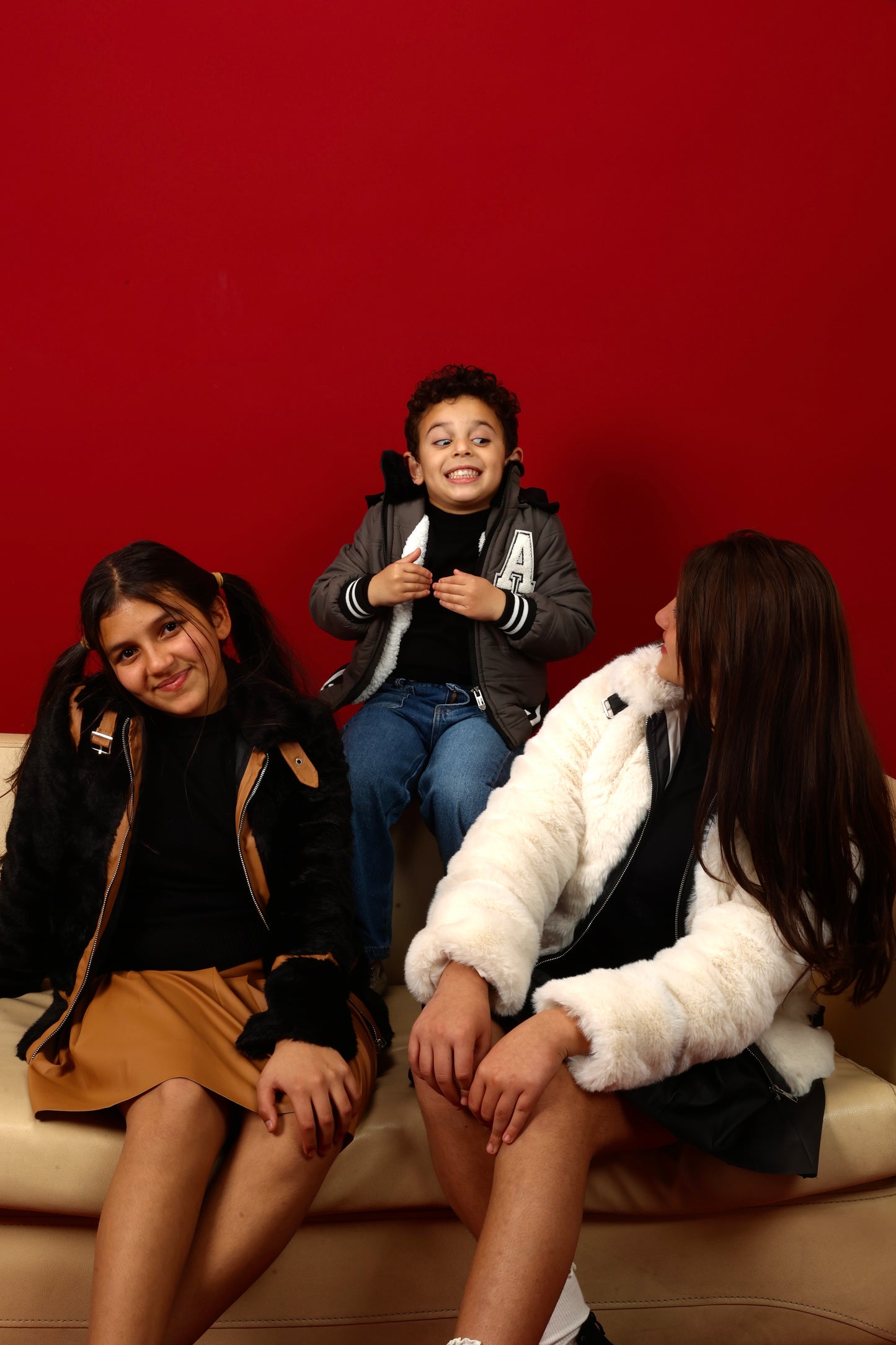 fur jacket with skirt