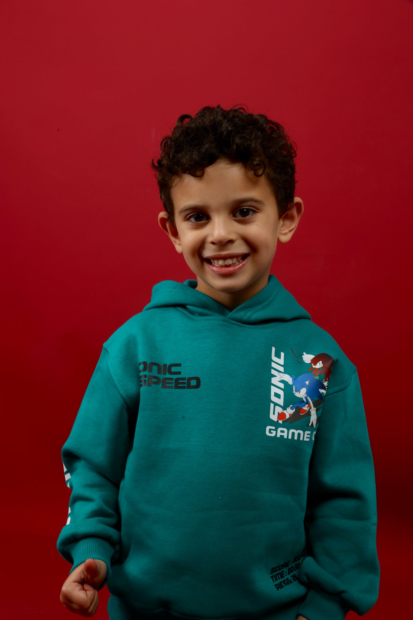 printed sonic hoodie