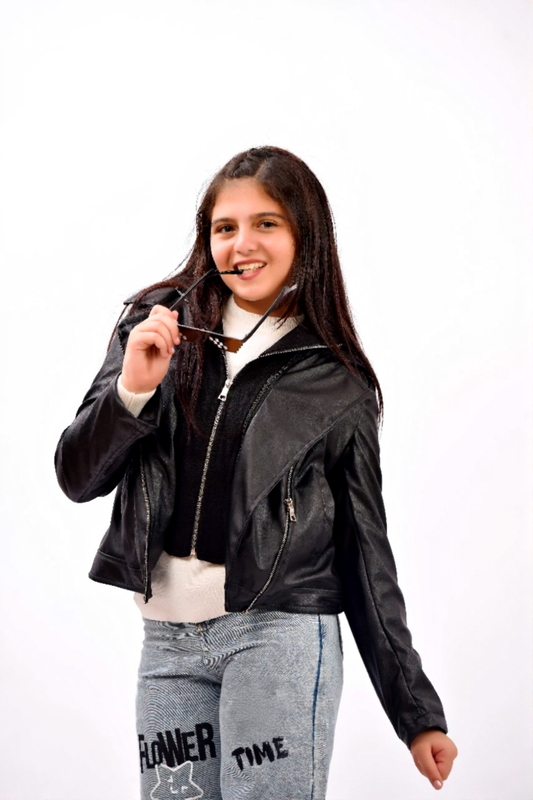 cut and front zip closure jacket