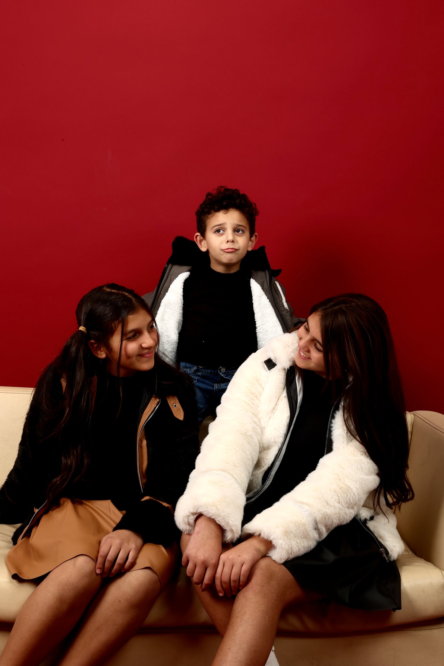 fur jacket with skirt