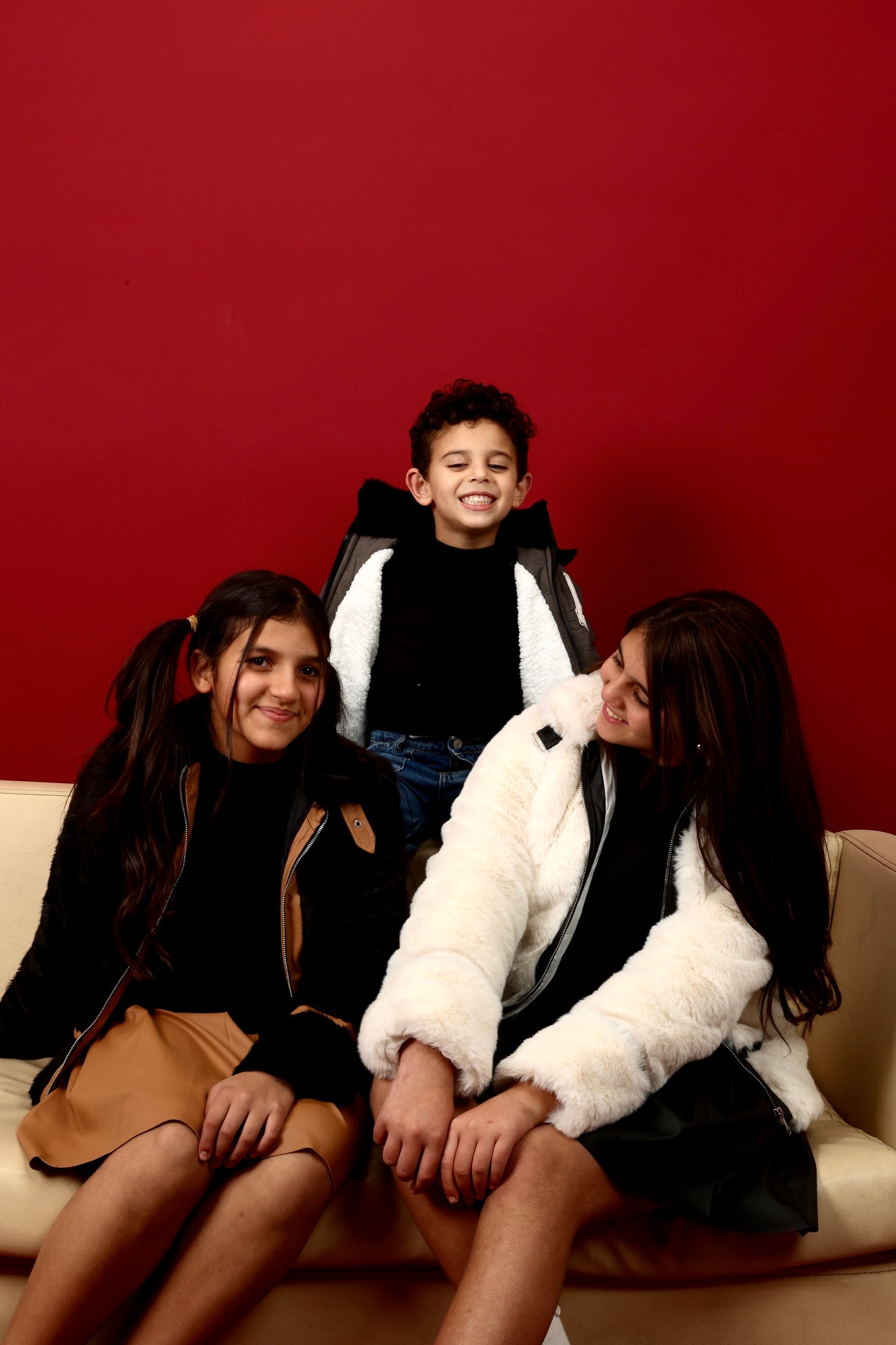 fur jacket with skirt