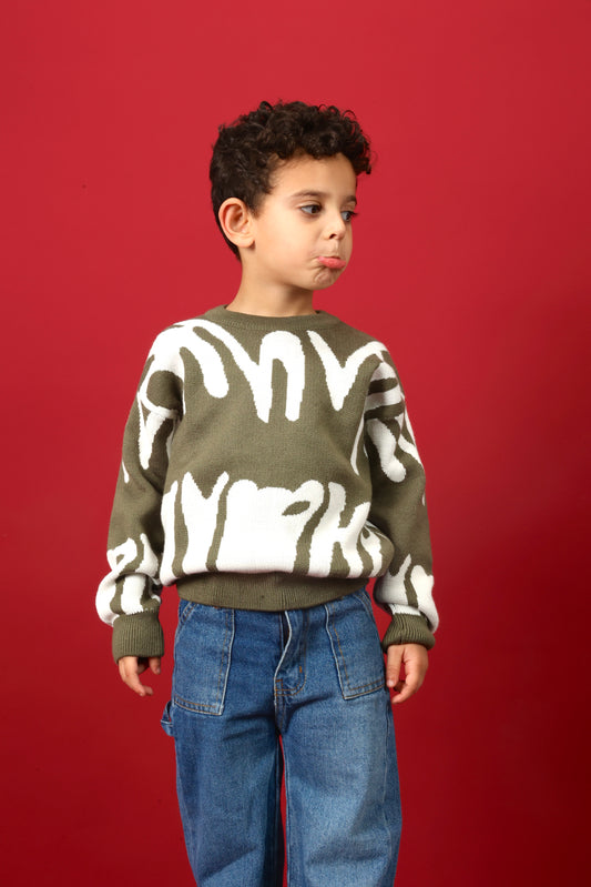 knit crewneck made from soft, comfortable fabric