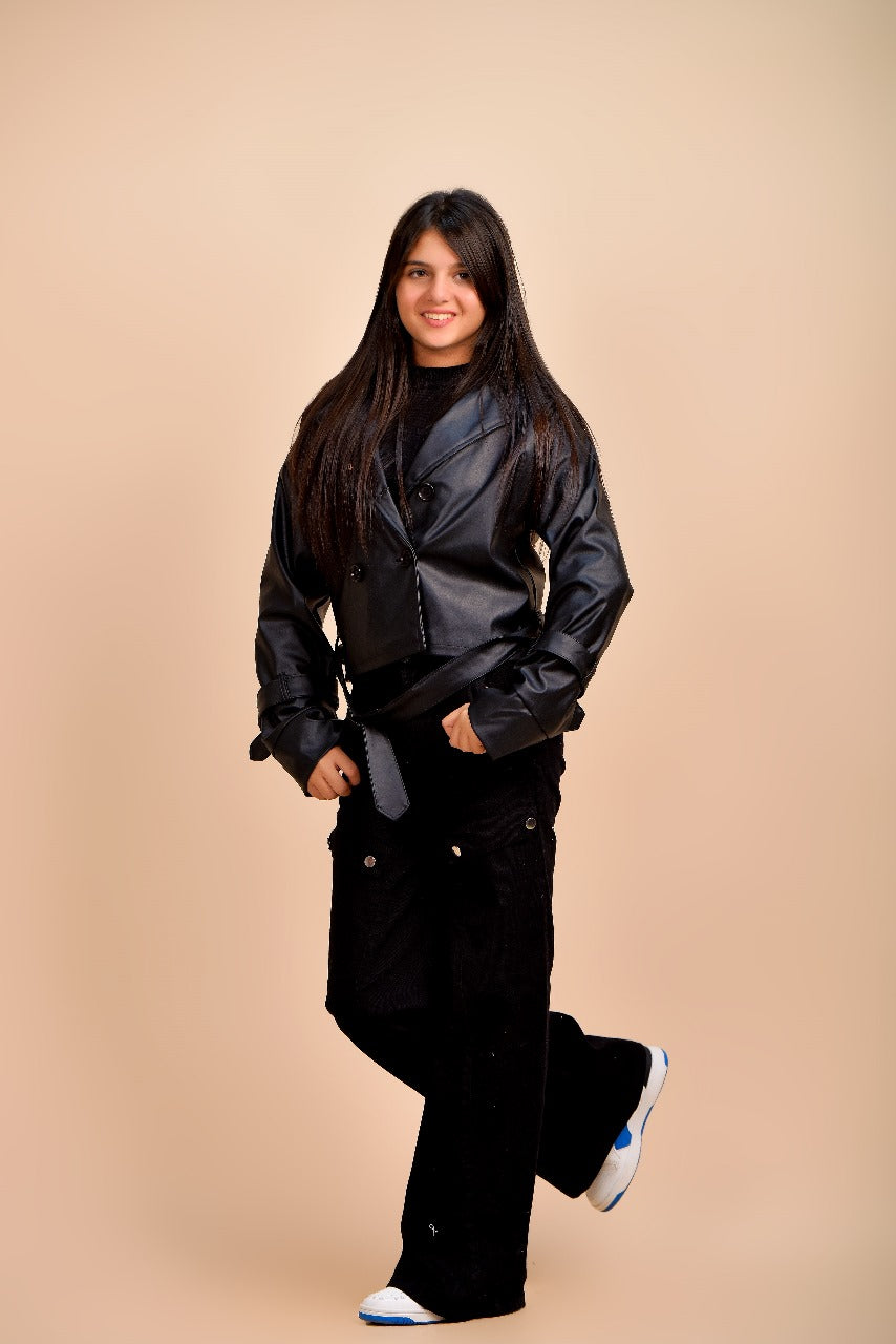 cropped, double-breasted jacket