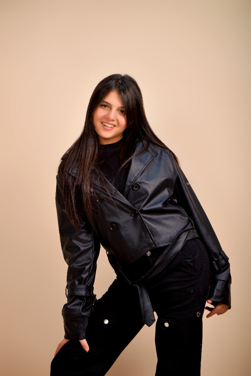 cropped, double-breasted jacket