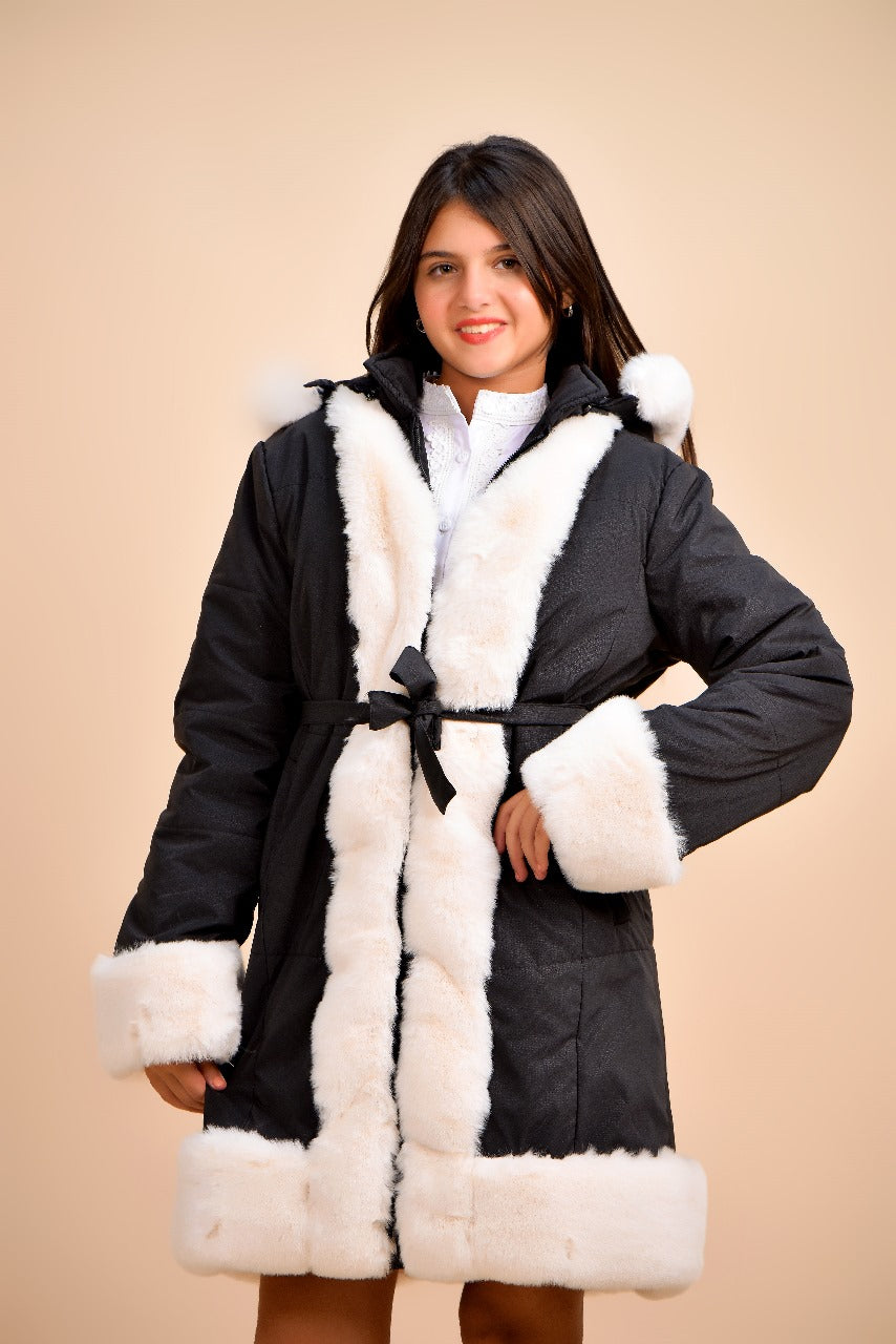 cozy, elegant kids’ winter coat
