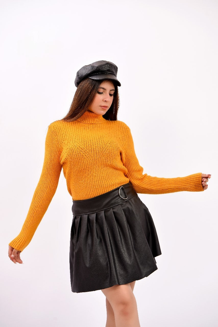 soft knit cozy ribbed turtleneck winter top