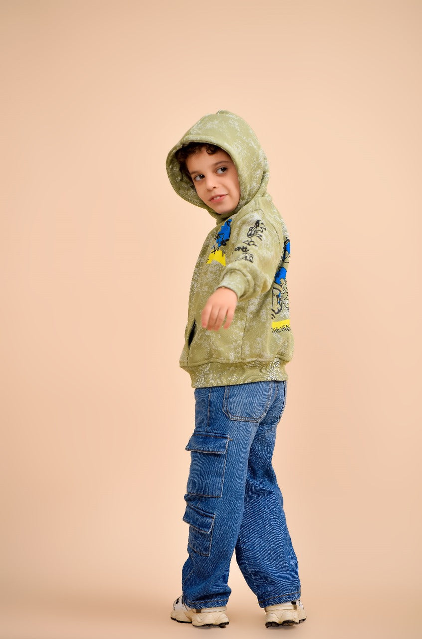Kids’ Yellow Graphic Hoodie
