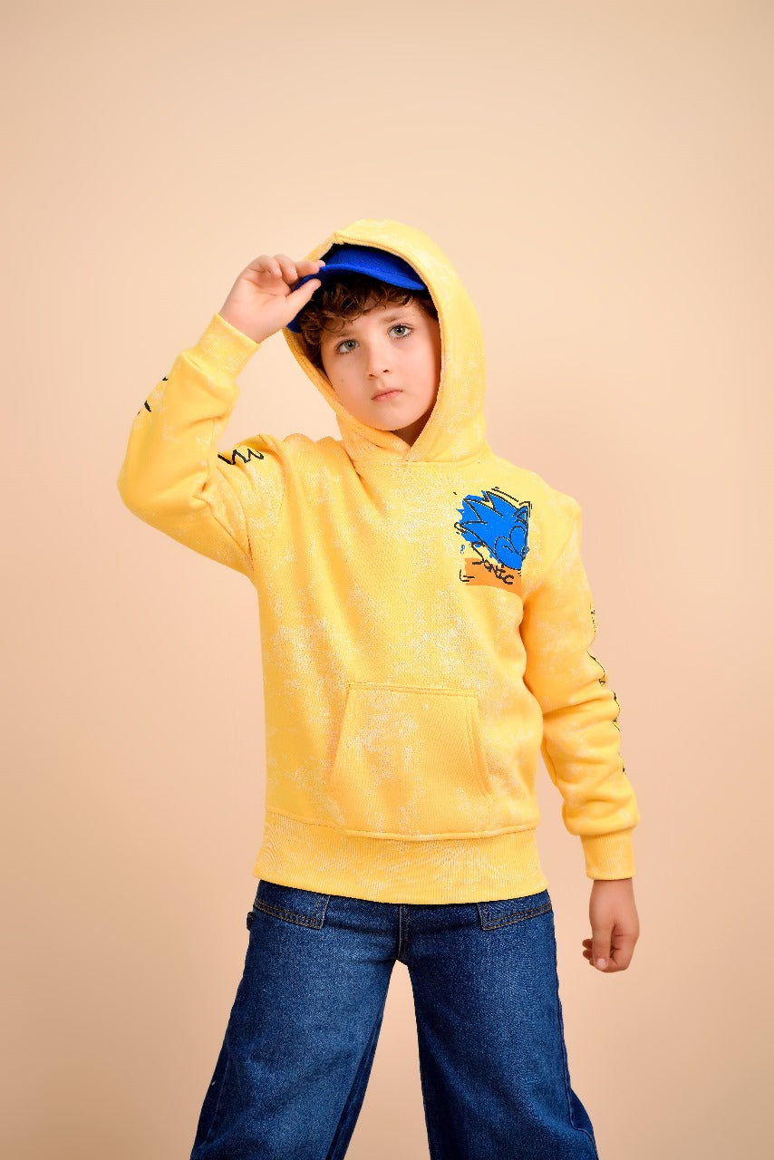 Kids’ Yellow Graphic Hoodie
