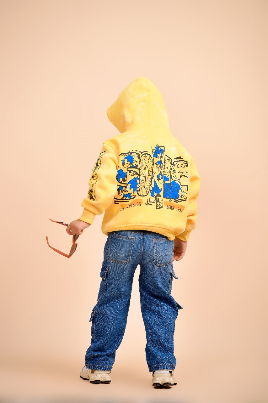 Kids’ Yellow Graphic Hoodie