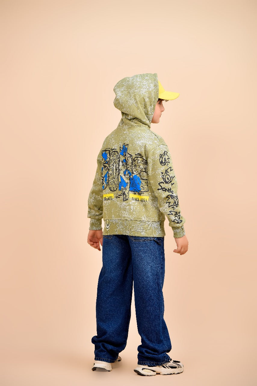 Kids’ Yellow Graphic Hoodie