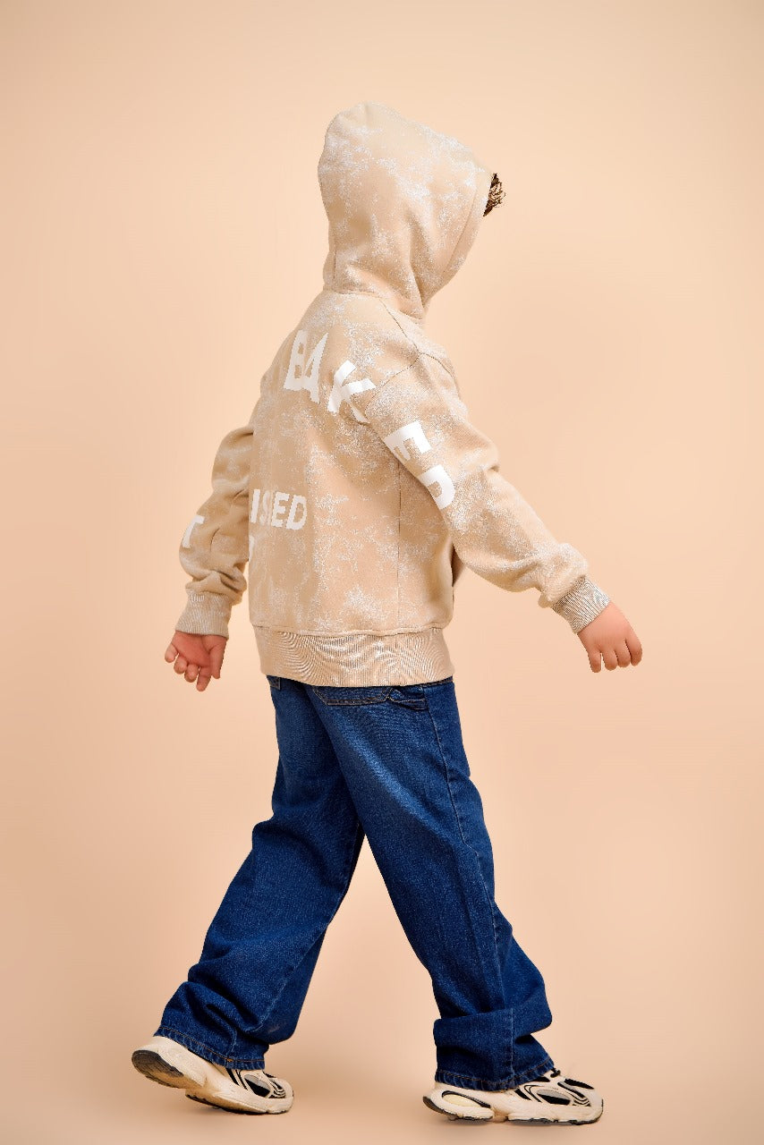 Kids’ Light Blue Printed Hoodie