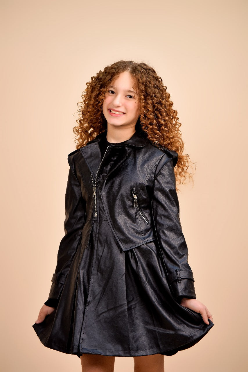 stylish black trench