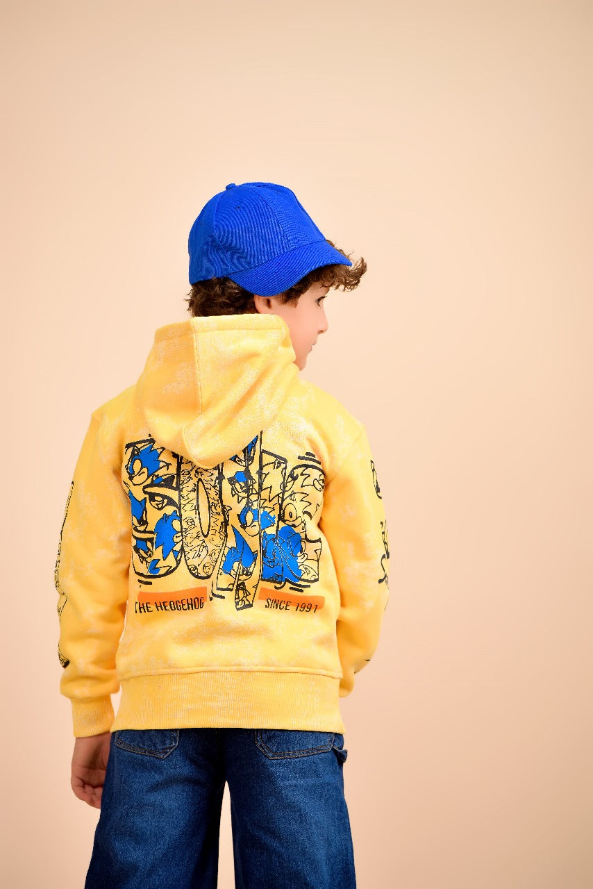 Kids’ Yellow Graphic Hoodie
