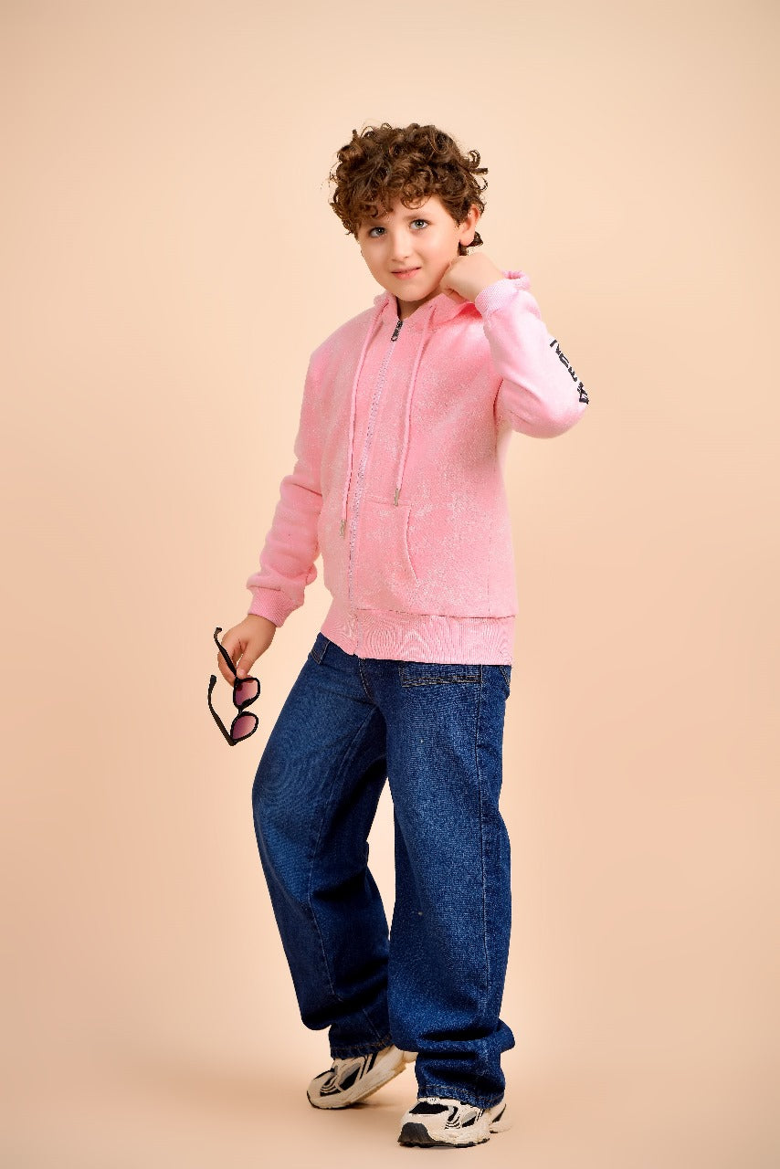 kids’ Pink “Speed Up” Graphic Sweatshirt