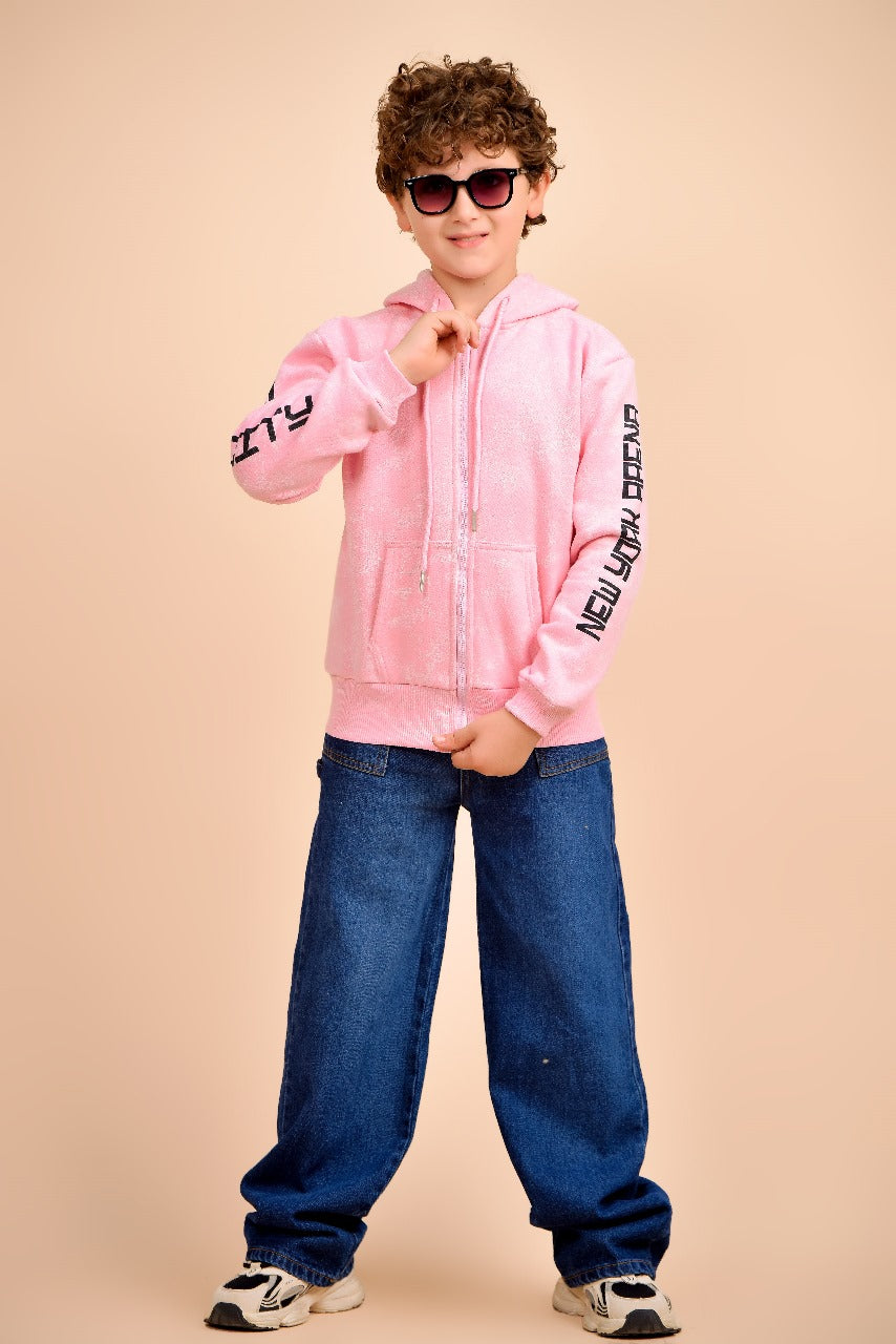 kids’ Pink “Speed Up” Graphic Sweatshirt