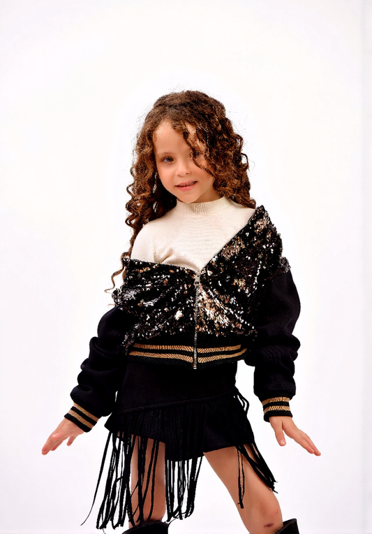 shimmering sequin detailing jacket