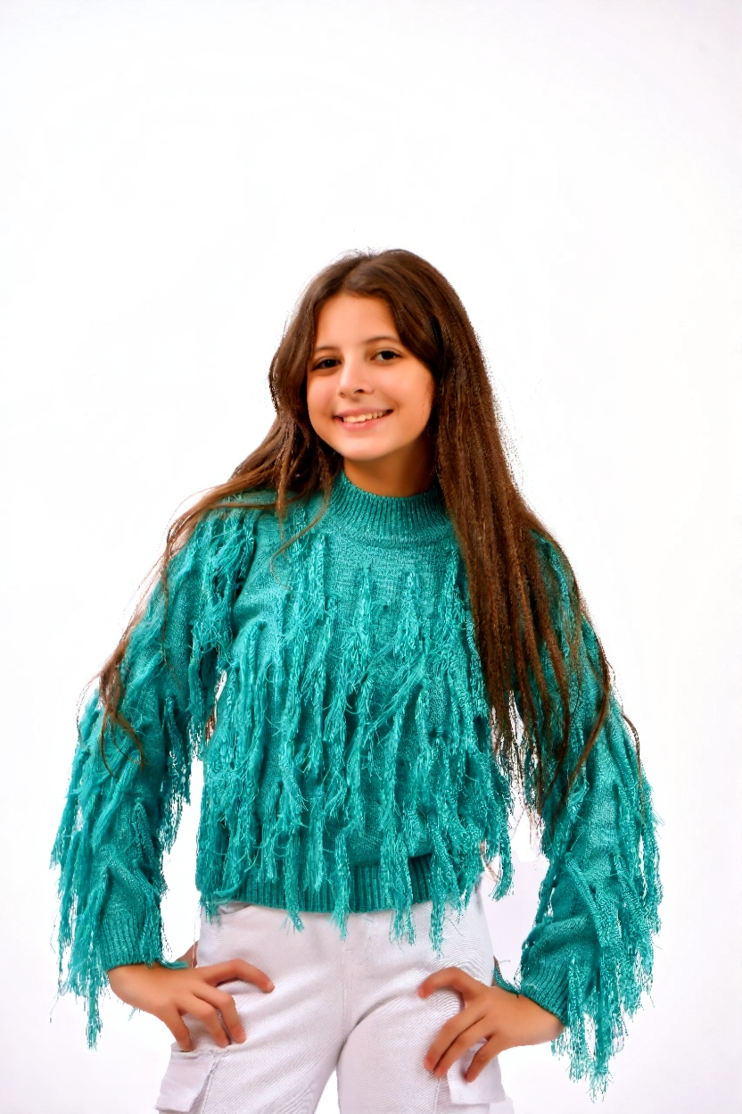 fringe knit sweater