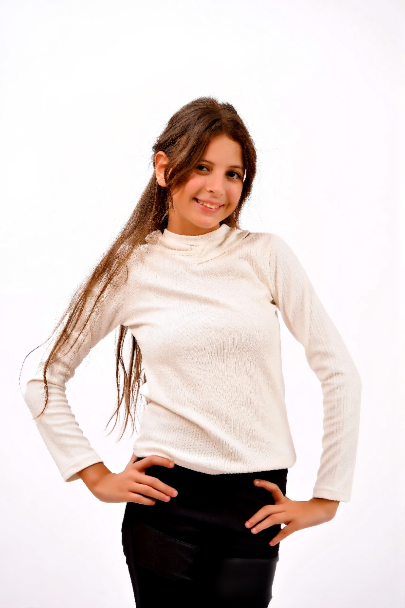 relaxed mock-neck long-sleeved top